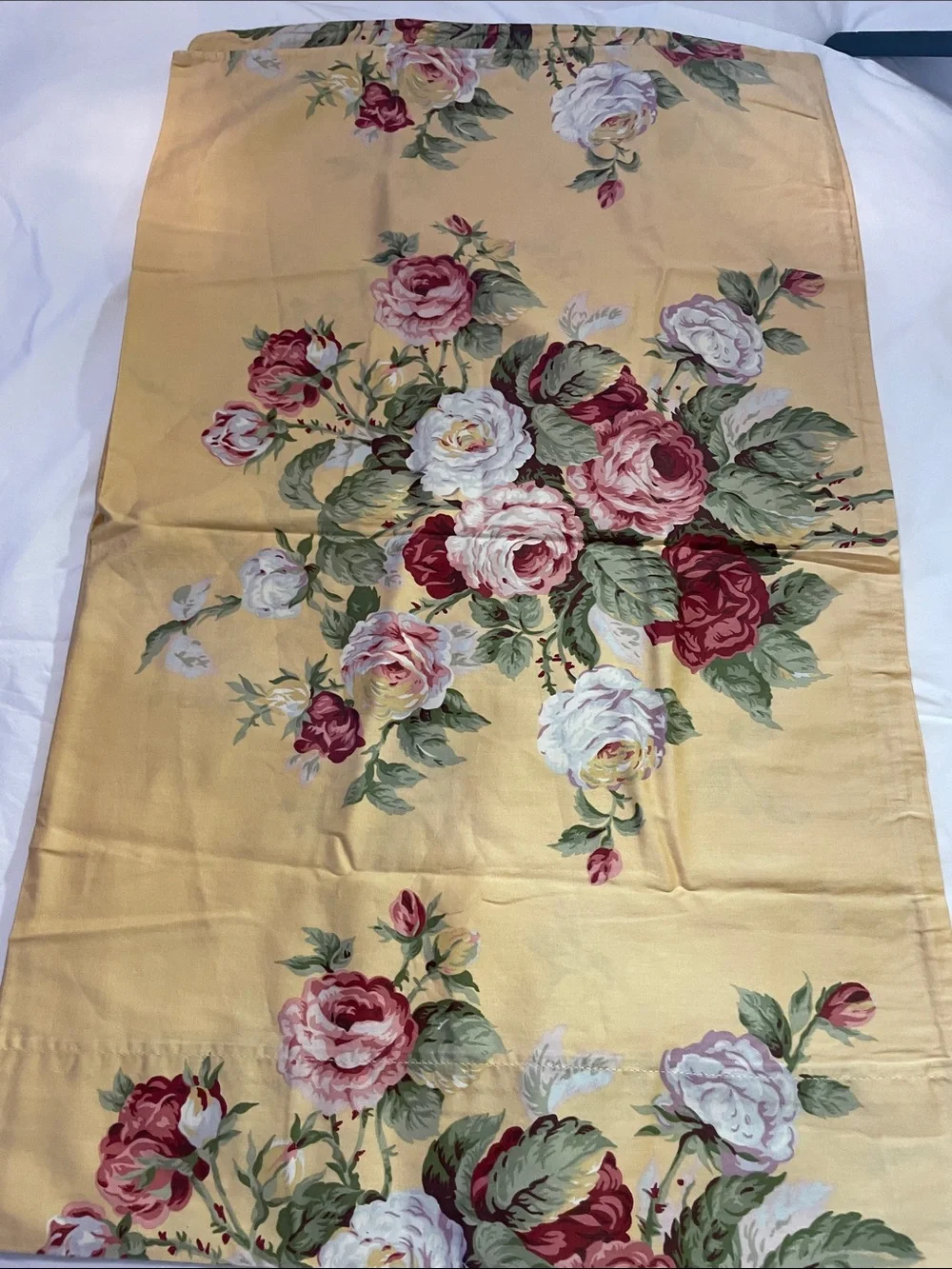 Ralph Lauren vintage “Kathleen” 100% Cotton yellow floral print pillowcases